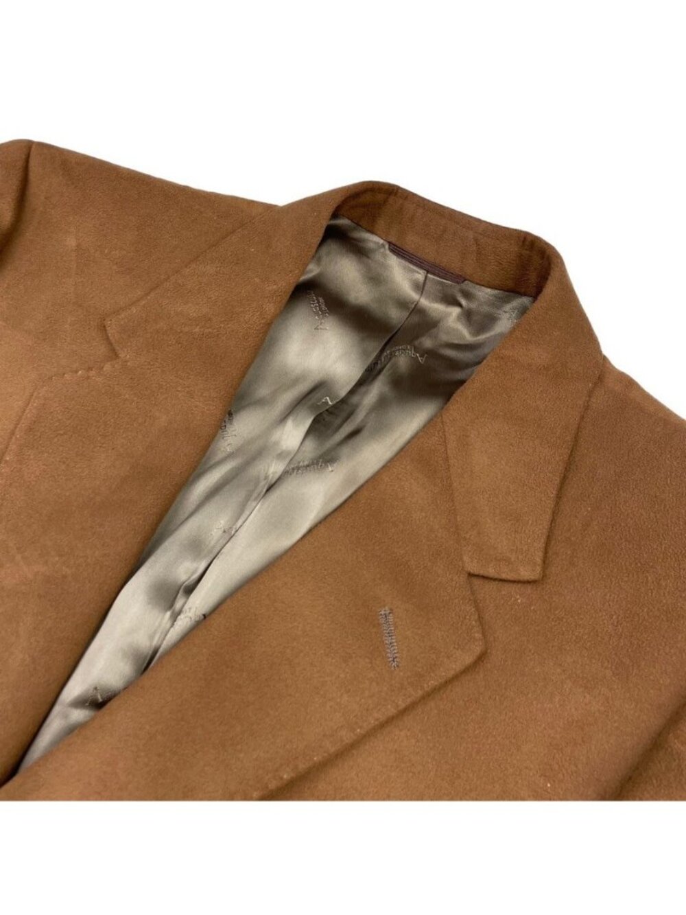VTG Aquascutum Men's Faux Suede 2-Button Blazer Jacket Brown • 42L